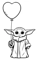 Baby Yoda kleurplaat 20